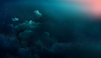 Dark grainy background, blue green black abstract backdrop, noise texture banner poster grunge...