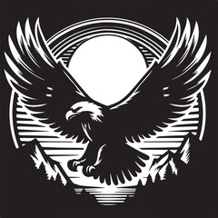 falcon silhouette vector illustration 