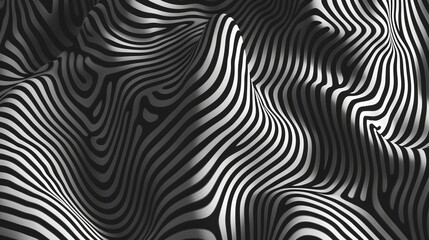 a black and white background with wavy lines