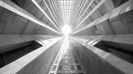 Fototapeta premium Abstract Modern Architecture Forced Perspective