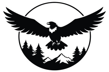 falcon silhouette vector illustration 