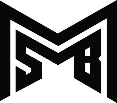 Abstract MSB logo design, vector, Geometrical abstract logos