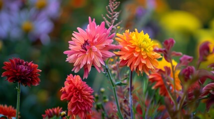 Autumn Flowers In Bloom
