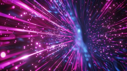 Fototapeta premium Abstract Light Streaks with Glowing Particles