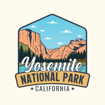 Yosemite National Park, California - Adventure t-shirt design for tourism