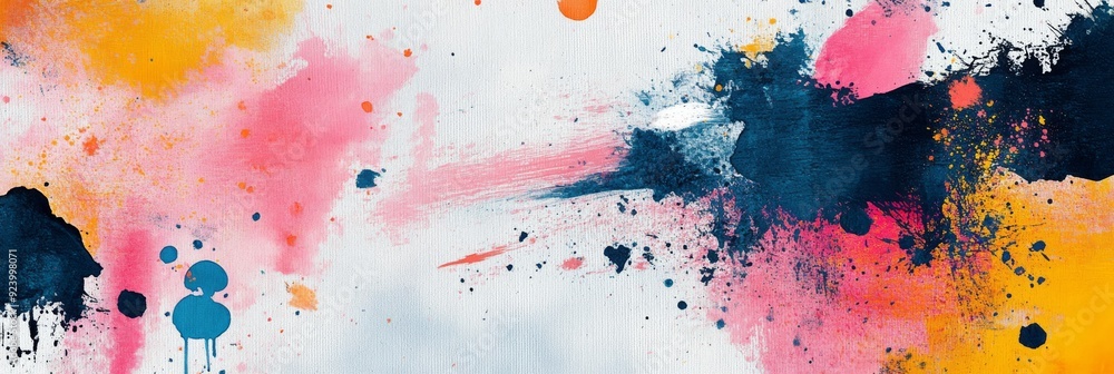 Poster an artistic blend of vibrant colors creates a captivating abstract splash effect on a canvas, making