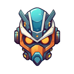 2D style game icon of an AI-powered robot character
