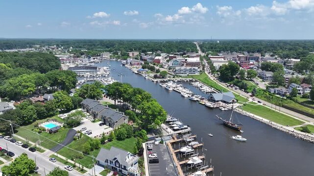 Aerial view of South Haven, Michigan, USA. 2024