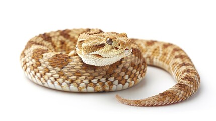Obraz premium Crotalus oreganus isolated on a white background