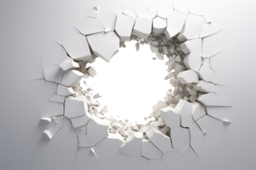 PNG realistic cracked wall frame, transparent background
