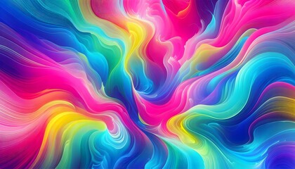 Obraz premium A soft swirl of vibrant colors forming a dreamy colorful abstract background