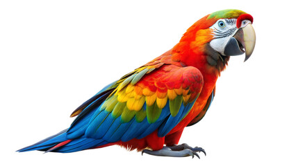 macaw on a transparent background