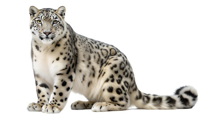 snow leopard on a transparent background