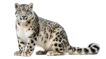 snow leopard on a transparent background