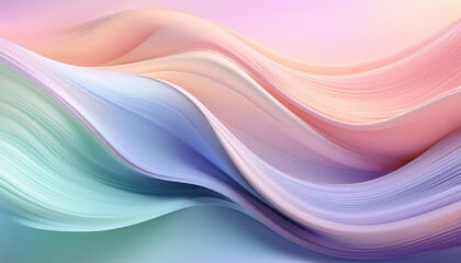 Fototapeta premium Soft pastel waves gradient abstract background ideal for creating items or apps