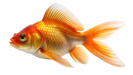 Fototapeta premium goldfish on a transparent background
