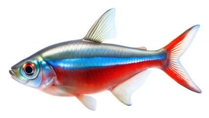Fototapeta premium neon tetra on a transparent background