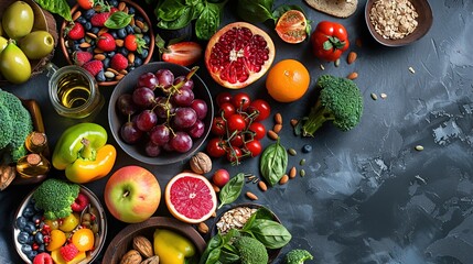 Healthy food background