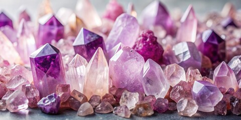 Beautiful collection of pink amethyst and quartz crystals , Pink, Amethyst, Quartz, Crystal, Beautiful, Collection