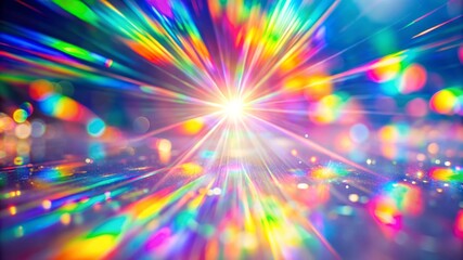A captivating abstract background featuring a burst of vibrant rainbow light, symbolizing energy, creativity, joy, hope, and the boundless possibilities of the future.