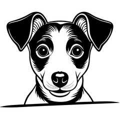 peeking-dog-clipart-silhouettes-vector