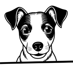 peeking-dog-clipart-silhouettes-vector