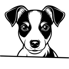 peeking-dog-clipart-silhouettes-vector