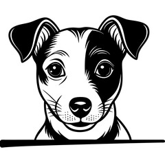 peeking-dog-clipart-silhouettes-vector