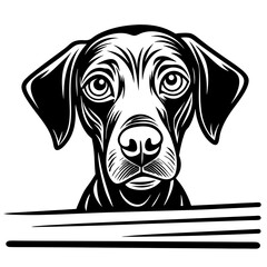 peeking-dog-clipart-silhouettes-vector