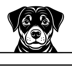 peeking-dog-clipart-silhouettes-vector