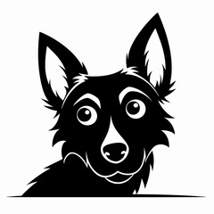 peeking-dog-clipart-silhouettes