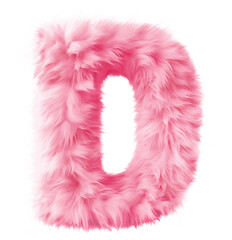 PNG  Fur letter D pink white background accessories.