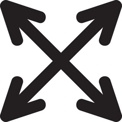 Intersection Arrow Glyph Icon
