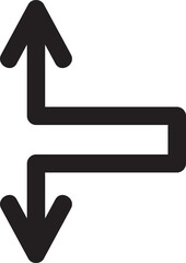 Junction Arrow Glyph Icon