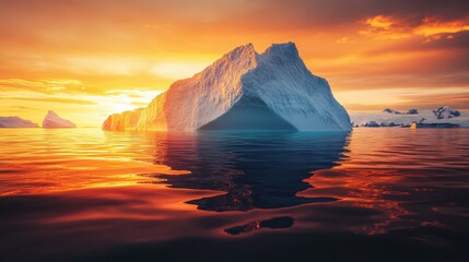 The majestic iceberg sunset