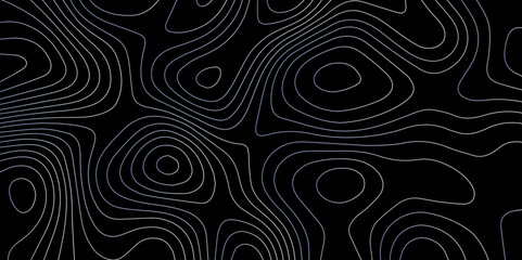Abstract light pattern Vector illustration. Topographic map background concept. Vibrant neon lights pulsating patterns. Colorful topography contour lines isolated on black background.	