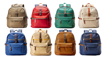 backpack isolated on white background.AI GENERATED