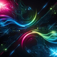 Obraz premium energy of realms Neon Genesis Background 