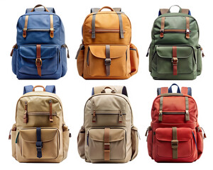 Fototapeta premium backpack isolated on white background.AI GENERATED