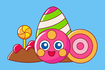 easter egg with a tree