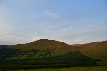 Fototapeta premium Sunset in Galty Mountains, Galtee Mountains, Co. Tipperary, Ireland