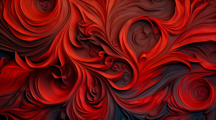 abstract red background cover with waves ornament circles texture wedding art chic luxury glamorous wallpaper pattern 