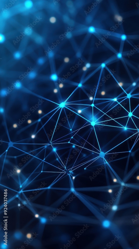 Poster 2d animated loop of geometric patterns forming and dissolving into complex network diagrams, showcas
