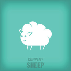 Naklejka premium Unique sheep modern logo. Livestock company and farm animal icon. vector