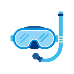 Diving mask and snorkel icon stock illustration