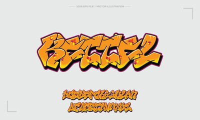 Graffiti alphabet graffiti letter white color with dripping and bubble style for poster, print files, tshirt design