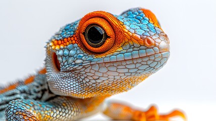 Fototapeta premium Close-Up of a Lizard Showcasing Detailed Scales