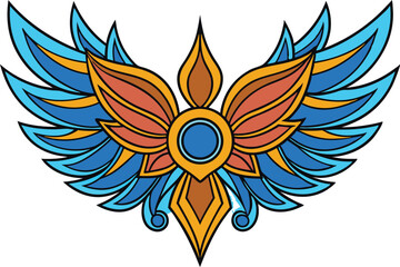 eagle with wings vector illustration 