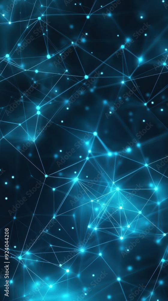 Poster a seamless 2d animation of glowing particles forming intricate geometric patterns, with a subtle gra