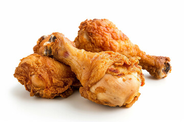 Close-up of Crispy Fried Chicken Drumsticks